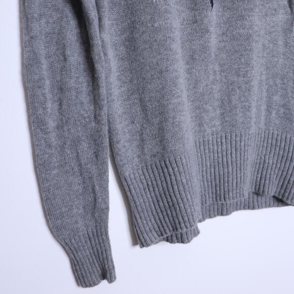 ALPS & METERS Ski Race Knit Sweater Gray Wool Cashmere Long Sleeve Women's L - Picture 4 of 11